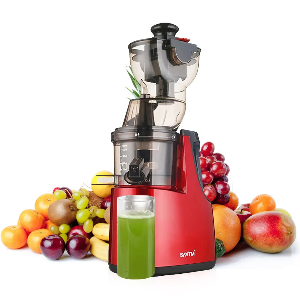 Cold Press Juicer,with large caliber Feed Chute,Fit Whole Fruits & Vegetables,High Juice Yield,BPA FREE Slow Masticating Juicer