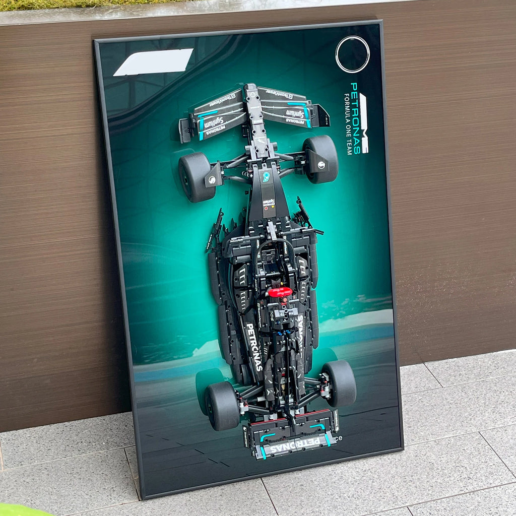 Wall Mount Display for LEGO 42171 Mercedes-AMG F1 W14 E 42207 Ferrari SF-24 F1 42206 Red Bull Racing RB20 F1--Display Wall only