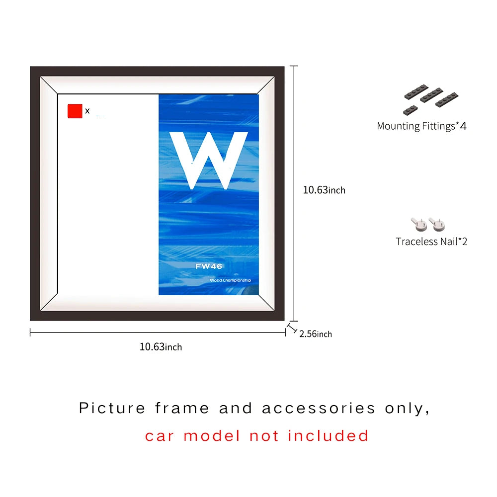 Display Photo Frame for LEGO Speed Champions F1 Race Car Toy,Home or Office Decorative Wall Panels,Adult Collectibles Wall Mount