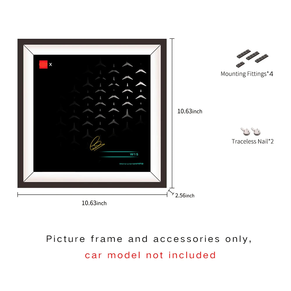 Display Photo Frame for LEGO Speed Champions F1 Race Car Toy,Home or Office Decorative Wall Panels,Adult Collectibles Wall Mount