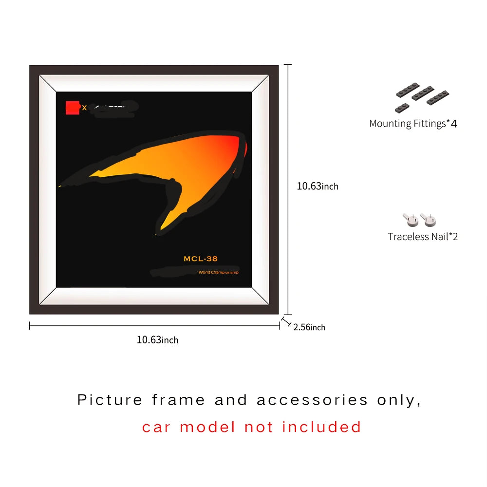 Display Photo Frame for LEGO Speed Champions F1 Race Car Toy,Home or Office Decorative Wall Panels,Adult Collectibles Wall Mount