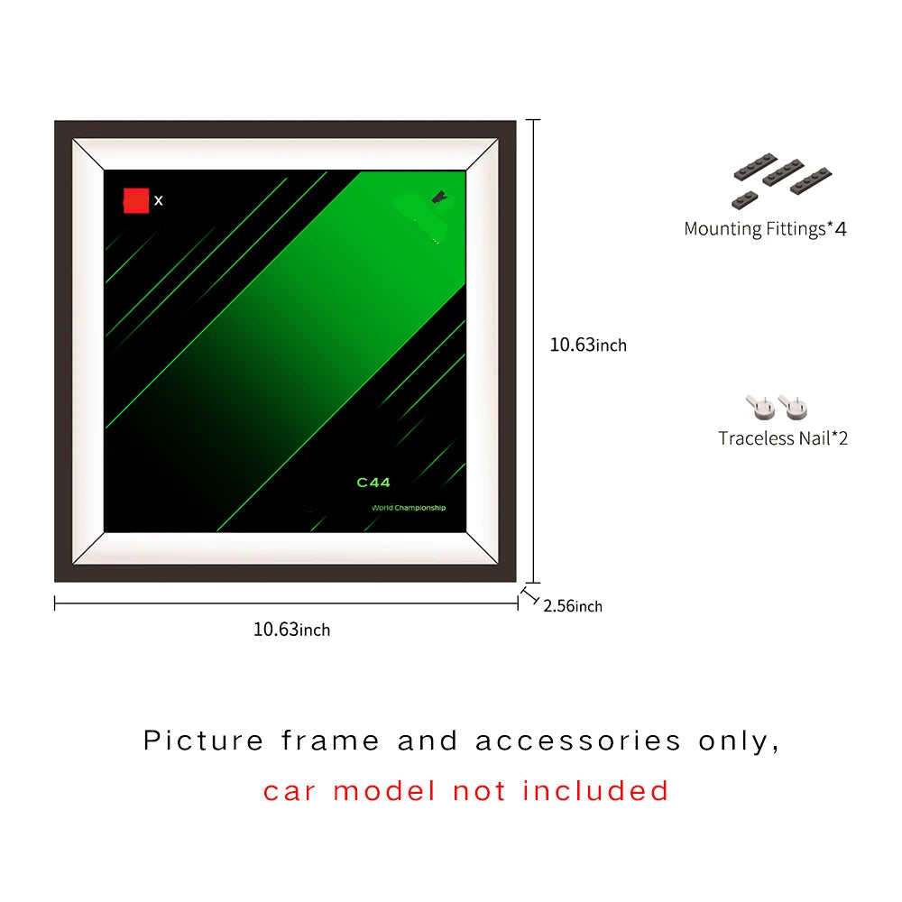 Display Photo Frame for LEGO Speed Champions F1 Race Car Toy,Home or Office Decorative Wall Panels,Adult Collectibles Wall Mount