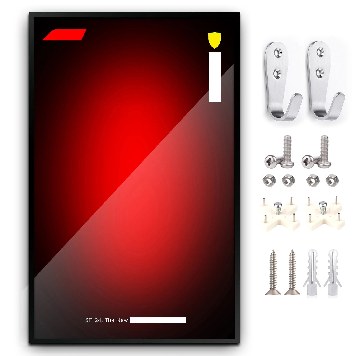 Wall Mount Display for LEGO 42171 Mercedes-AMG F1 W14 E 42207 Ferrari SF-24 F1 42206 Red Bull Racing RB20 F1--Display Wall only