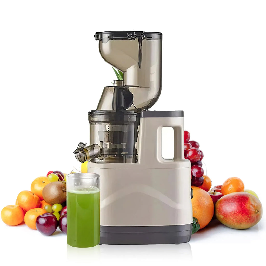 Cold Press Juicer,with large caliber Feed Chute,Fit Whole Fruits & Vegetables,High Juice Yield,BPA FREE Slow Masticating Juicer