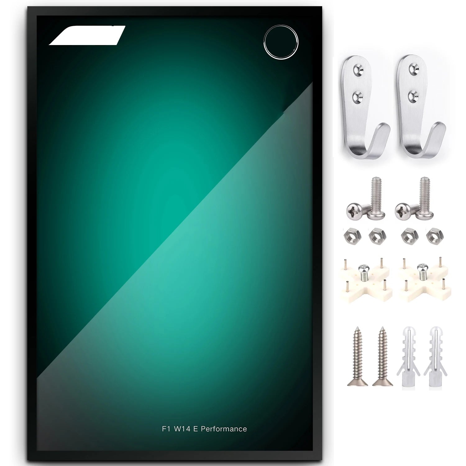 Wall Mount Display for LEGO 42171 Mercedes-AMG F1 W14 E 42207 Ferrari SF-24 F1 42206 Red Bull Racing RB20 F1--Display Wall only