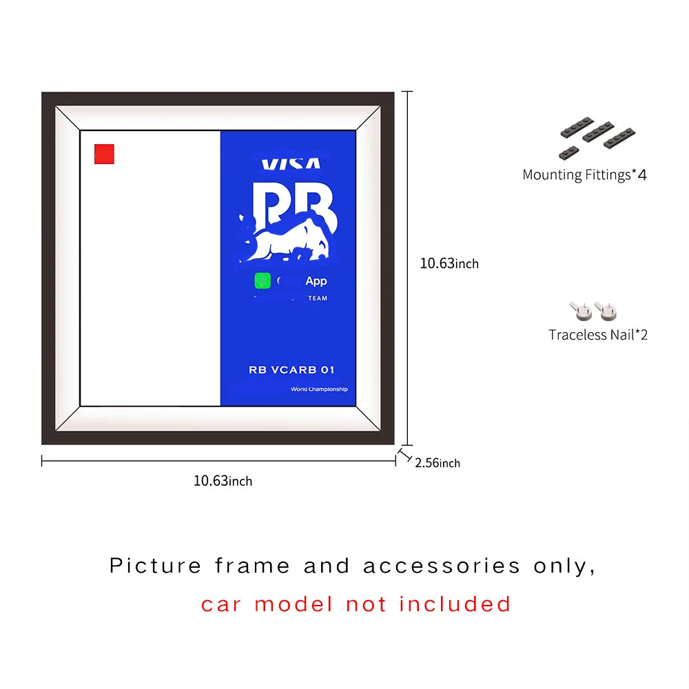 Display Photo Frame for LEGO Speed Champions F1 Race Car Toy,Home or Office Decorative Wall Panels,Adult Collectibles Wall Mount