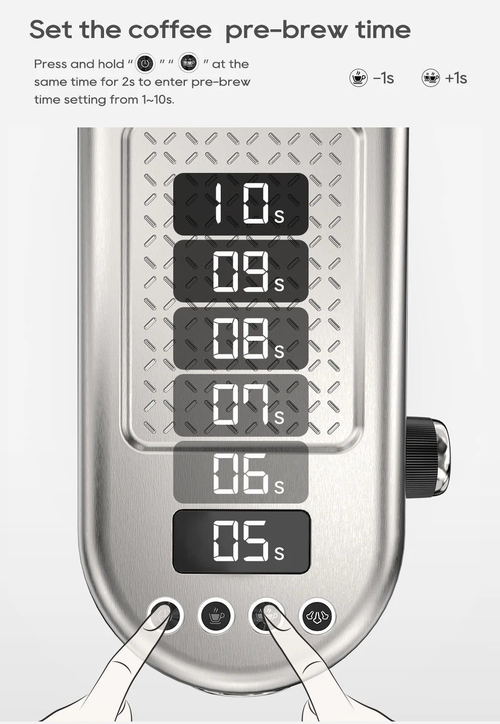 HiBREW 20Bar Semi Automatic Espresso Coffee Machine Temperature Adjustable Cold/Hot Super Slim Coffee Maker Cappuccino H10B