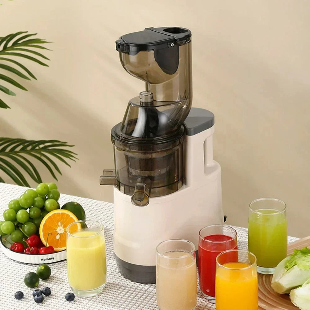 Cold Press Juicer,with large caliber Feed Chute,Fit Whole Fruits & Vegetables,High Juice Yield,BPA FREE Slow Masticating Juicer