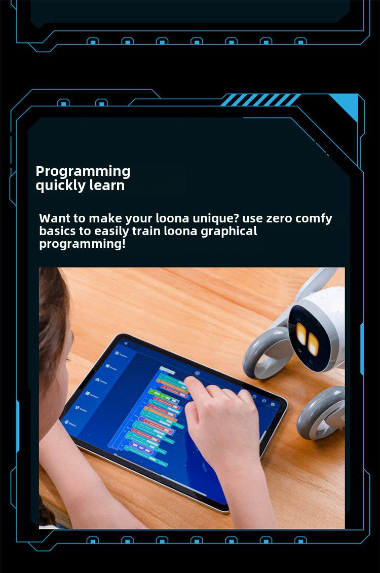 Loona Smart Pet Robot | AI Interactive,Gesture Control,Voice Commands,Home Monitoring,Multilingual Support,Children's Companion