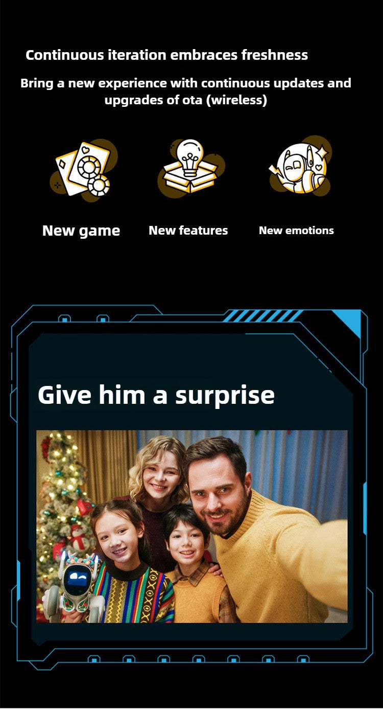 Loona Smart Pet Robot | AI Interactive,Gesture Control,Voice Commands,Home Monitoring,Multilingual Support,Children's Companion