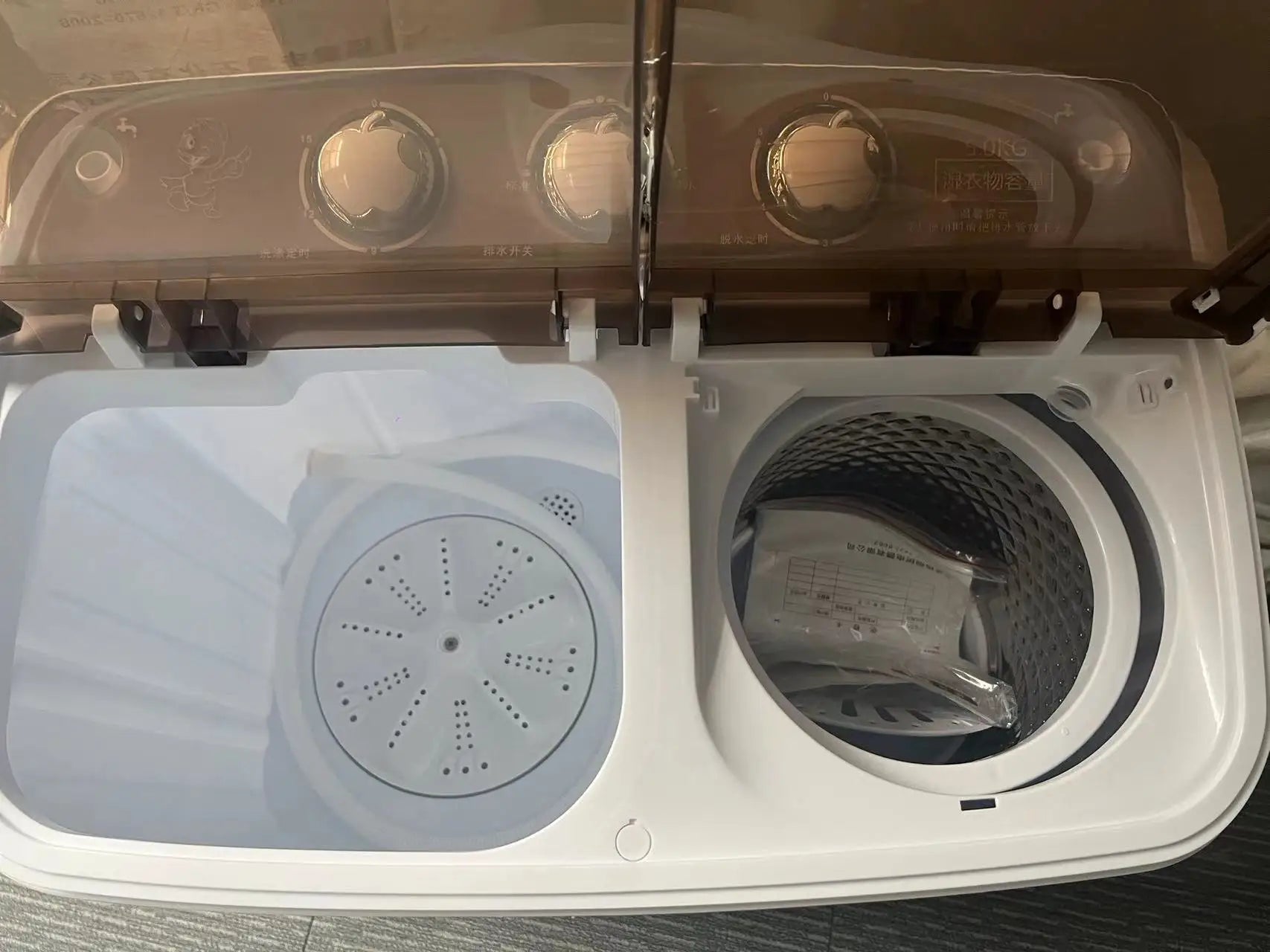 HOT 5kg Semi-automatic Double Cylinderwave Wheel Large Capacity Washing Machine Double Cylinder Household Mini Washing Machine
