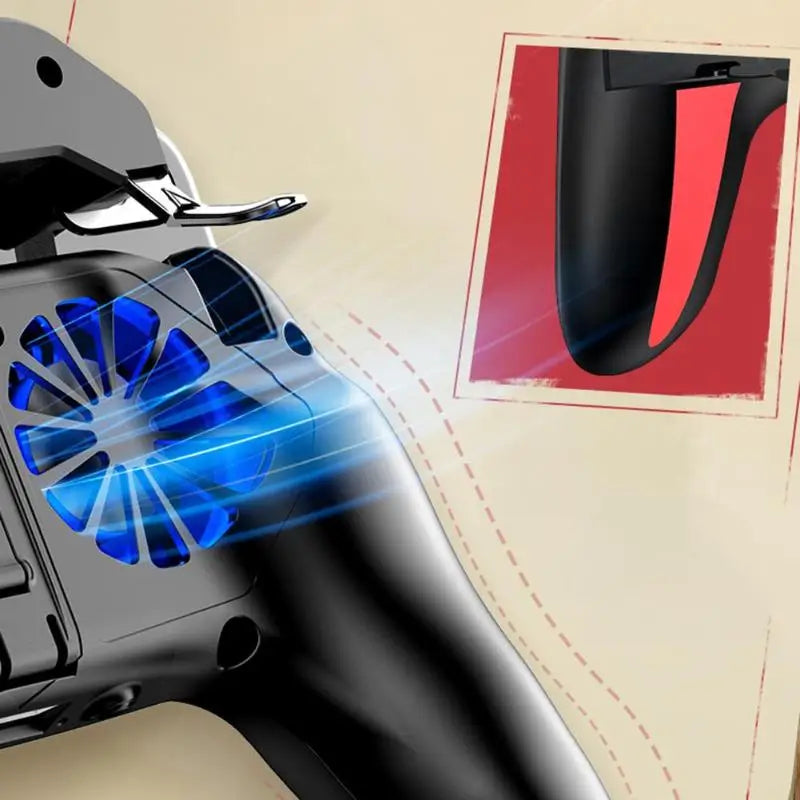 H10 Gaming Accessories Handheld Grip Game Controller Joystick Gamepad for Pubg Trigger Dual Cooling Fan Game Cooler For Phones