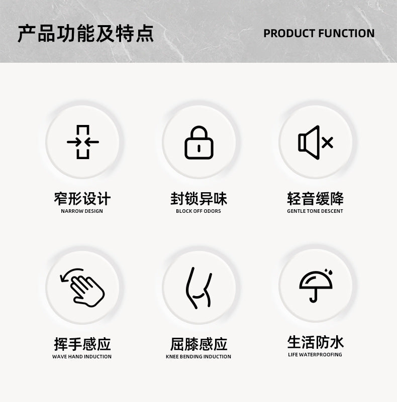 9L Smart Sensor Trash Can Wall Mounted Narrow Bathroom Toilet Garbage Bin Kitchen Automatic Wastebasket Waterpoof Waste Bin