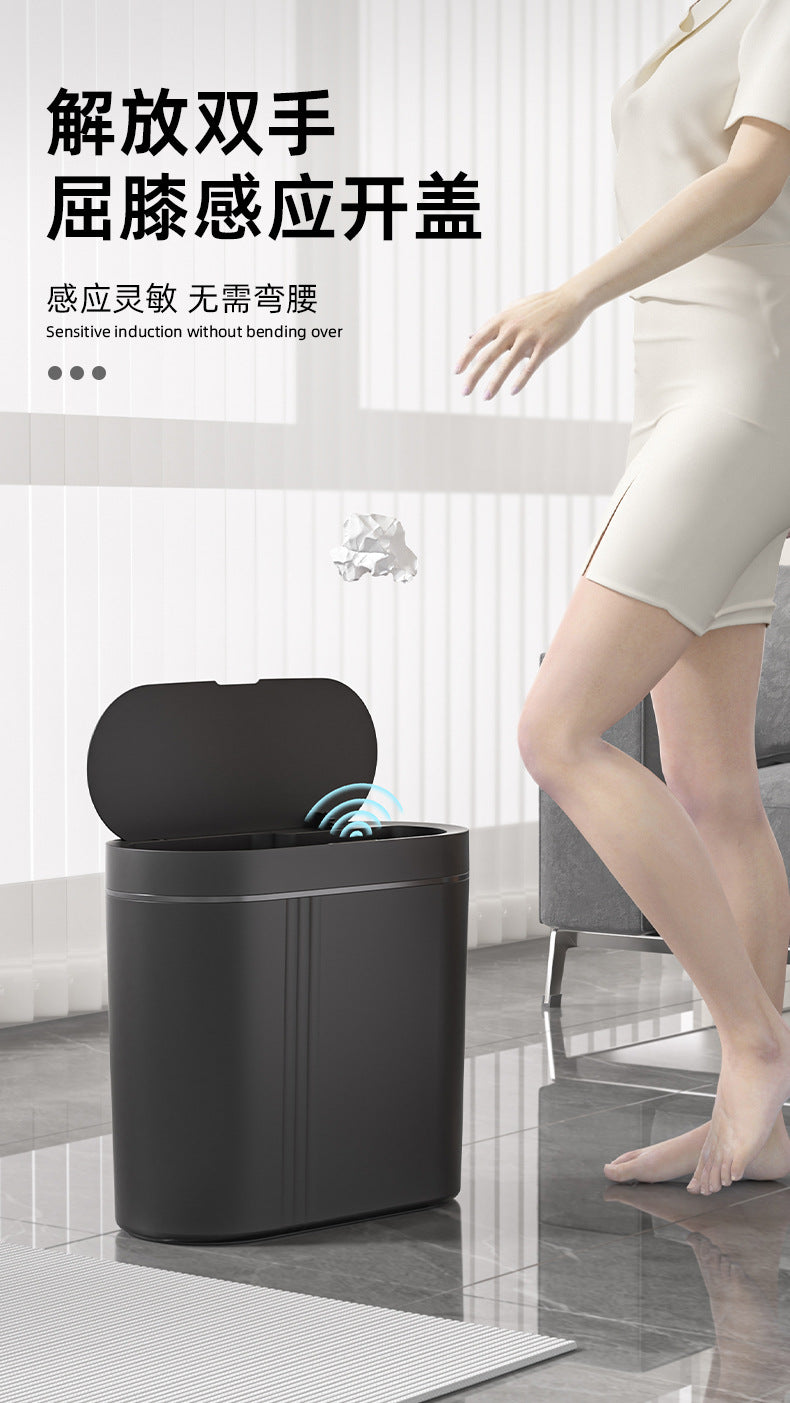 9L Smart Sensor Trash Can Wall Mounted Narrow Bathroom Toilet Garbage Bin Kitchen Automatic Wastebasket Waterpoof Waste Bin