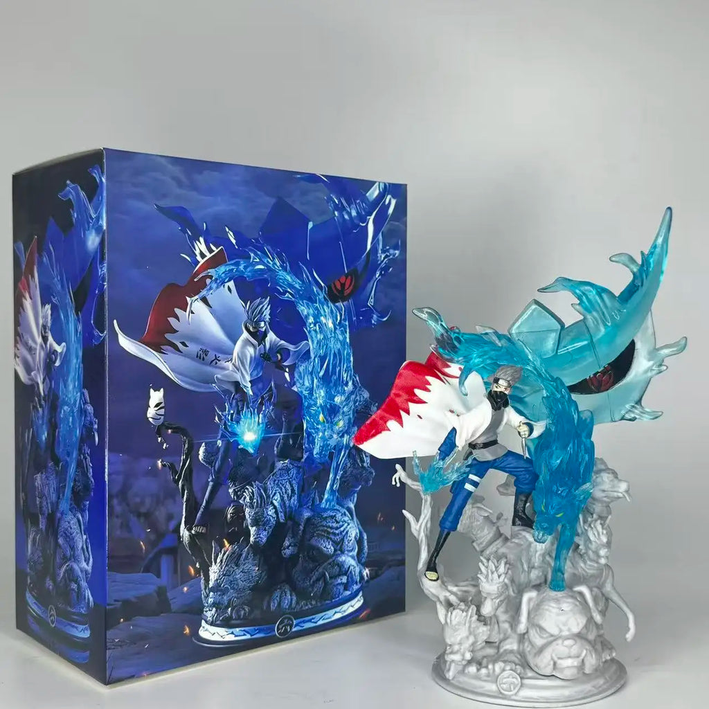 Hokage GK sixth generation CS flag wooden Kakashi statue scene model boxed figurine