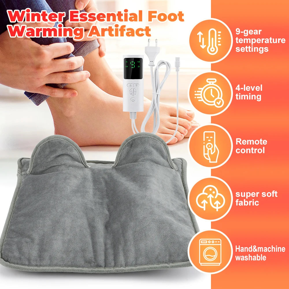 Electric Heating Foot Warmer Winter Foot Warming Device Household Hand Warming Pad for Office Bedroom Study Room Keep Warm