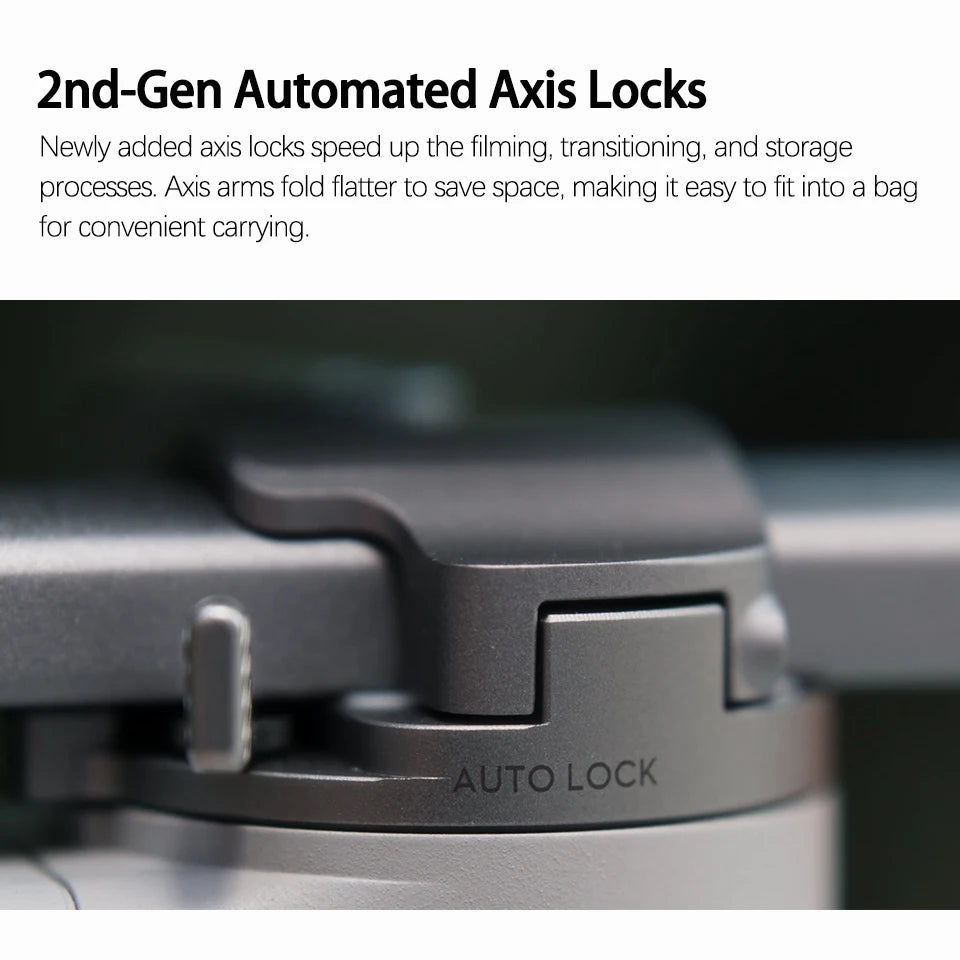 DJI RS 4 Mini Handheld Gimbal Stabilizer Intelligent Tracking and Composition Automated Axis Locks for Camera and Phone