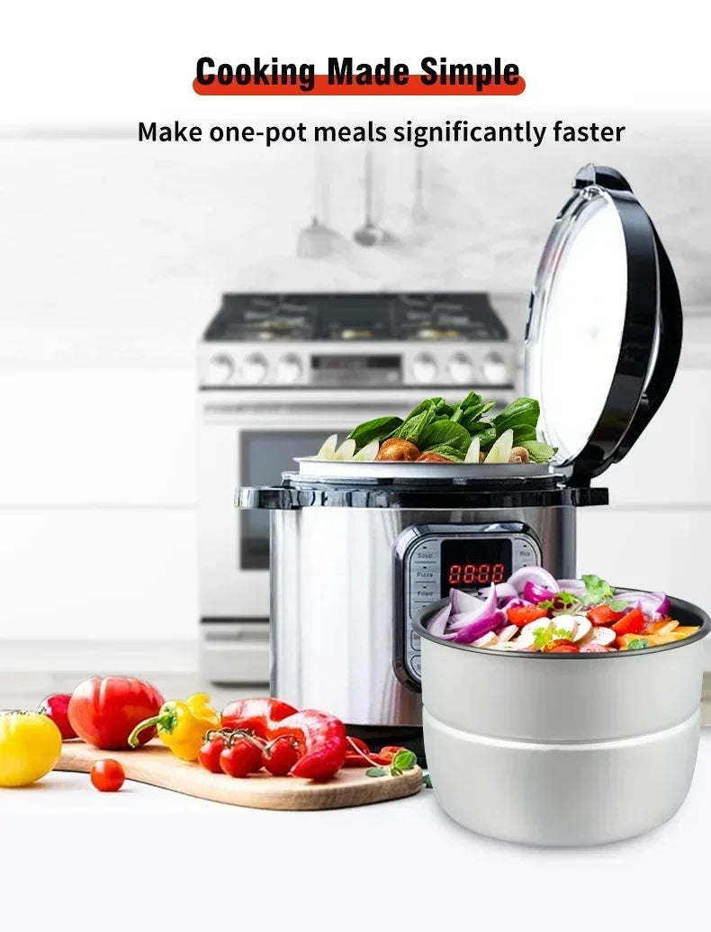 6L Multi-function Electric Pressure Cooker 220V Soup Porridge Meal Warmer Kitchen Stainless Steel Multicooker Rice Cooker