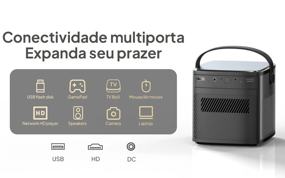 BYINTEK U80 Max Projector 3D 4K Cinema  Android 11.0 WiFi Mini Portable 1080P Home Theater Video DLP Projector with Battery