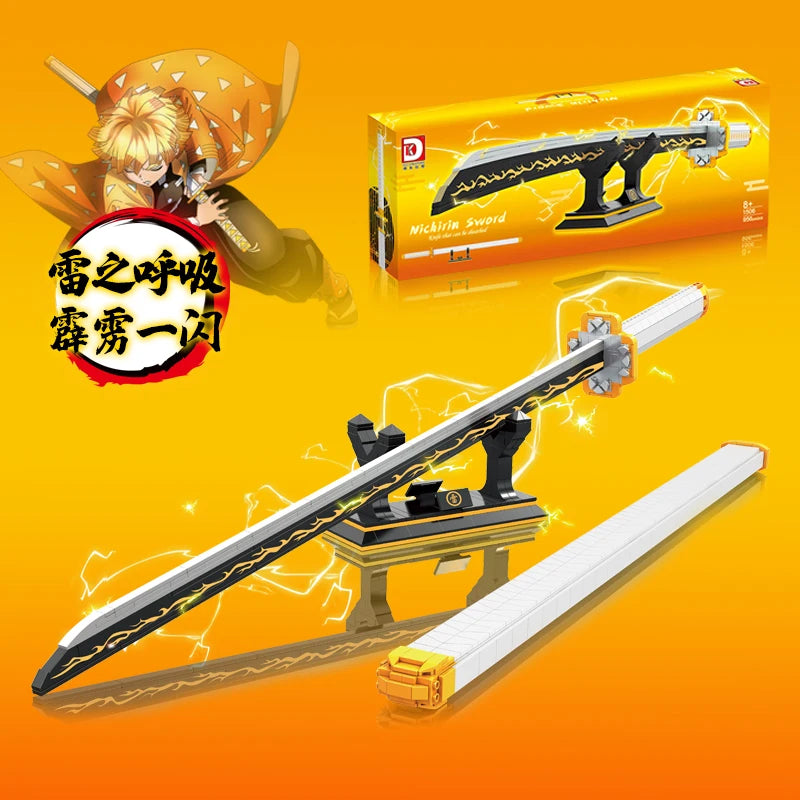 Demon Slayer OneMOC Piece Katana Luminous Sword Building Blocks Diy Model Educational Toy Assembly Weapon Toy Brick for Children
