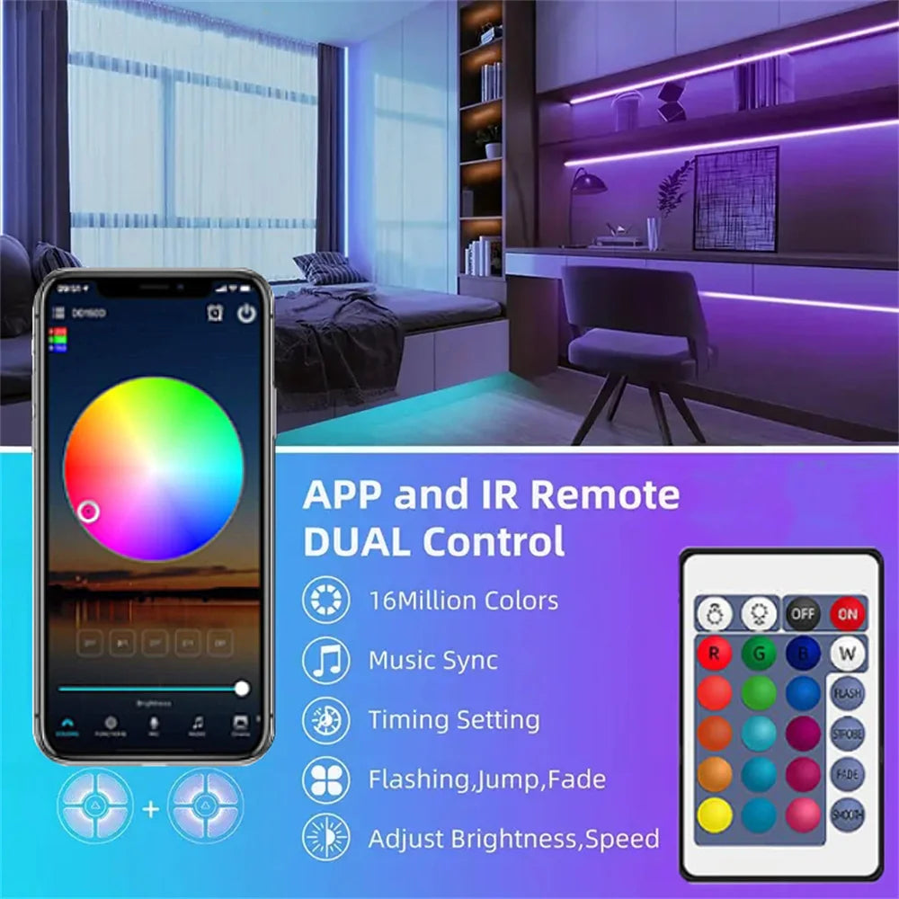 5V USB Led Strip Lights 5m 10m 20m 30m Led Room Light Flexible Ribbon Luces Led Tape for Home Room Bedroom Decor TV Backlight