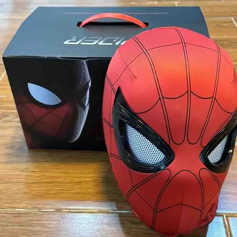 Spiderman Mask Eyes Movable Remote Control Peter Parker Spiderman Toys Children Halloween Cosplay Costume Mask Christmas Gifts
