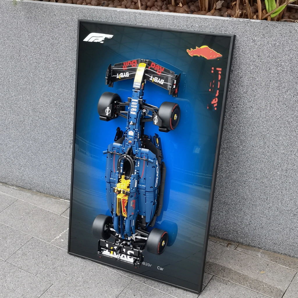 Wall Mount Display for LEGO 42171 Mercedes-AMG F1 W14 E 42207 Ferrari SF-24 F1 42206 Red Bull Racing RB20 F1--Display Wall only