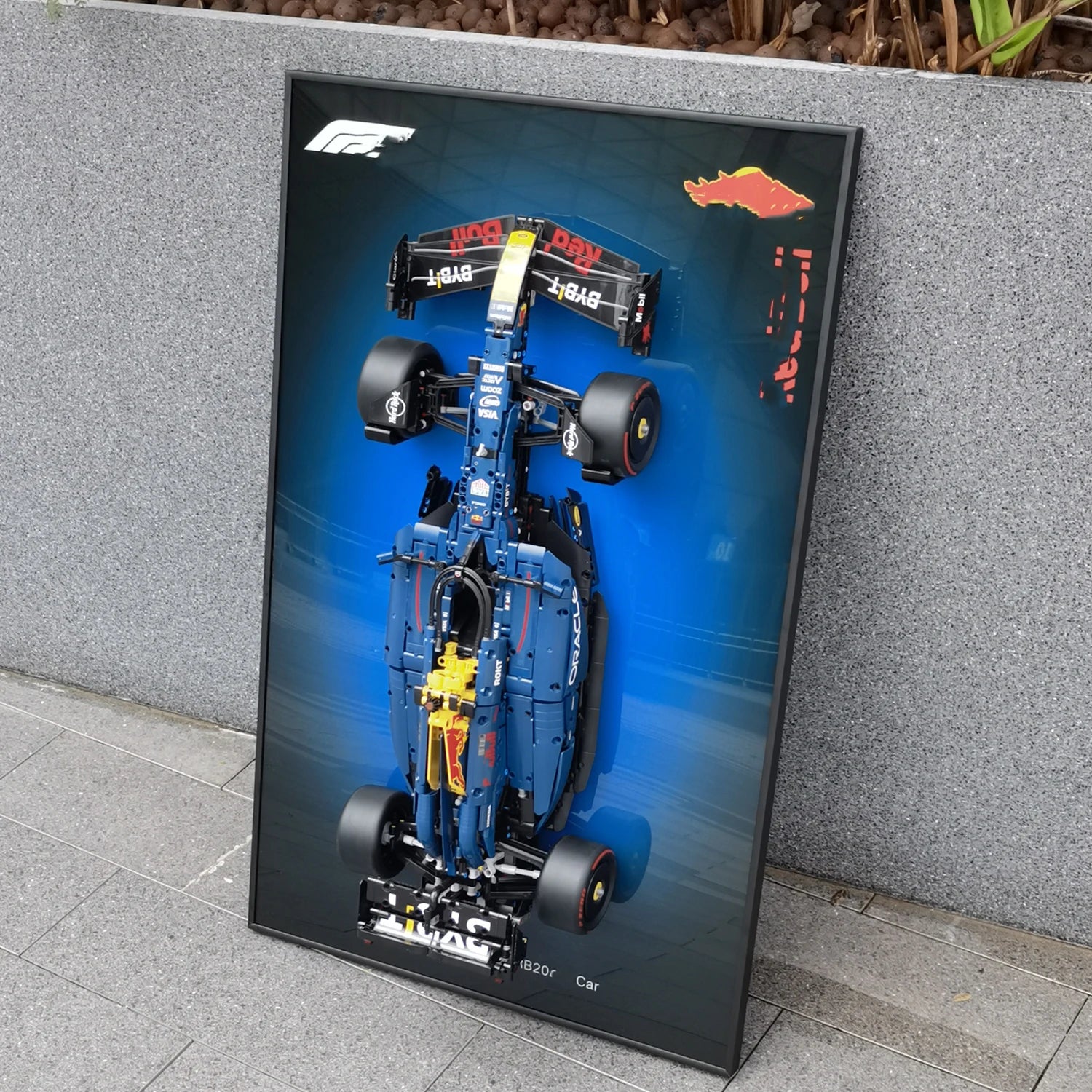 Wall Mount Display for LEGO 42171 Mercedes-AMG F1 W14 E 42207 Ferrari SF-24 F1 42206 Red Bull Racing RB20 F1--Display Wall only