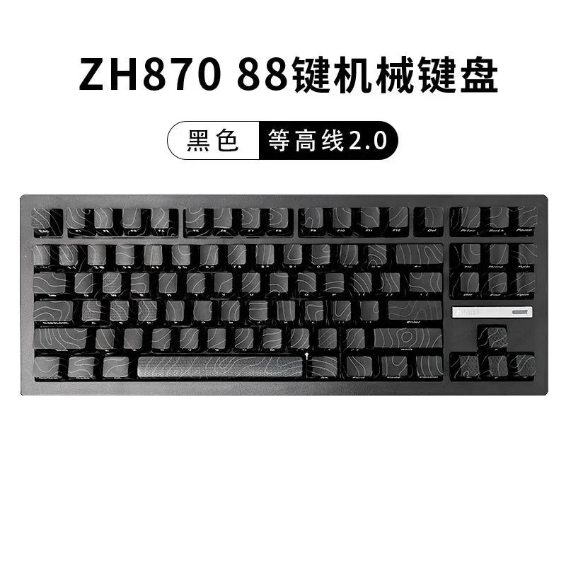 Zorher ZH870 Wireless Mechanical Keyboard Bluetooth Tri Mode RGB Hot Swap Gaming Keyboards Customized PBT Keycap PC Accessory