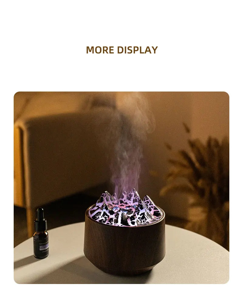 Volcano Bedroom Humidifier with Remote Control Fog Output Spray Desk Atmosphere Lamp Essential Oil Diffuser for Bedroom Home