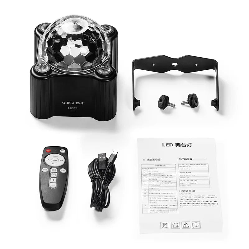 Dj Disco Ball Lights Party Lights Voice Controlled Strobe Stage Colorful Lights Birthday Christmas Performance Party Decoration