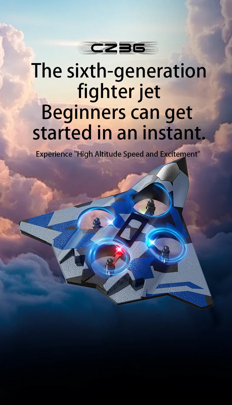 RC Aircraft EPP Foam Stunt Glider Electric Fighter Remote Control Airplane Fall Resistant Plane Toys for Boys Kids CZ01 CZ63