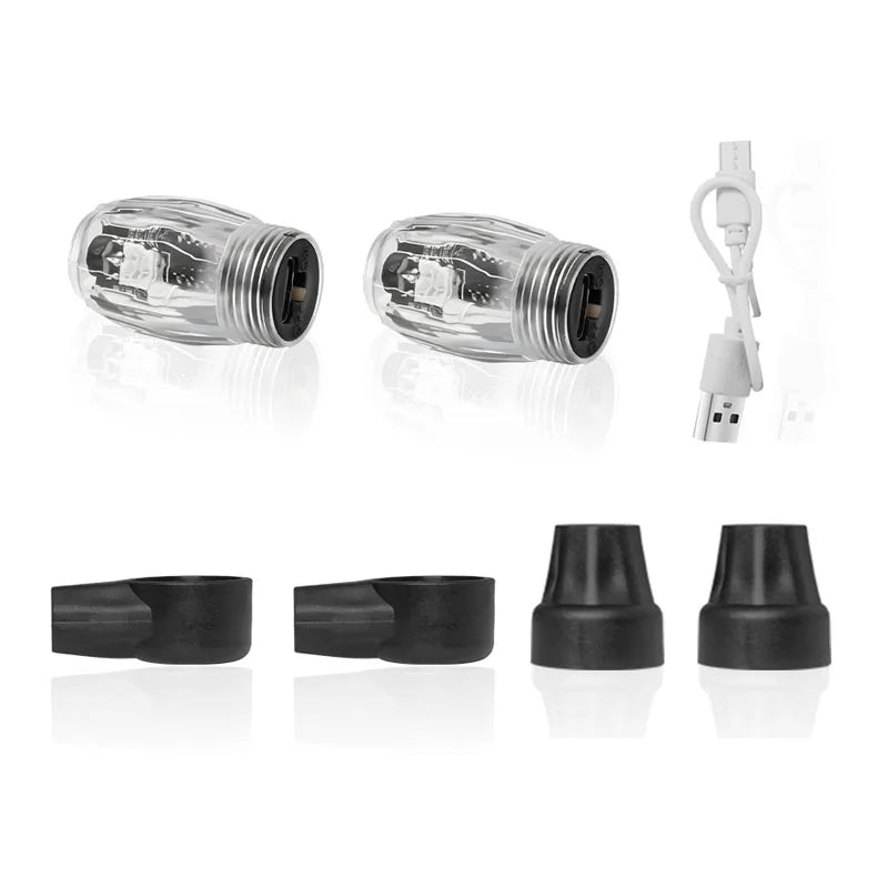 4PCS Car Tire Valve Cap Lights USB Charging Colorful Motorcycle Bicycles Air Nozzle Light Vibration Sensor Decorate Ambient Lamp