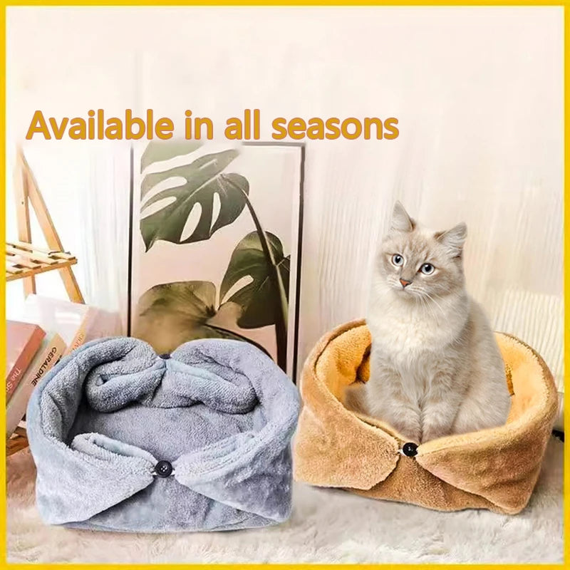 Folding cat nest winter warm car dog pad antifreeze pet plush platform general pets products accessory dogs supplies accessories