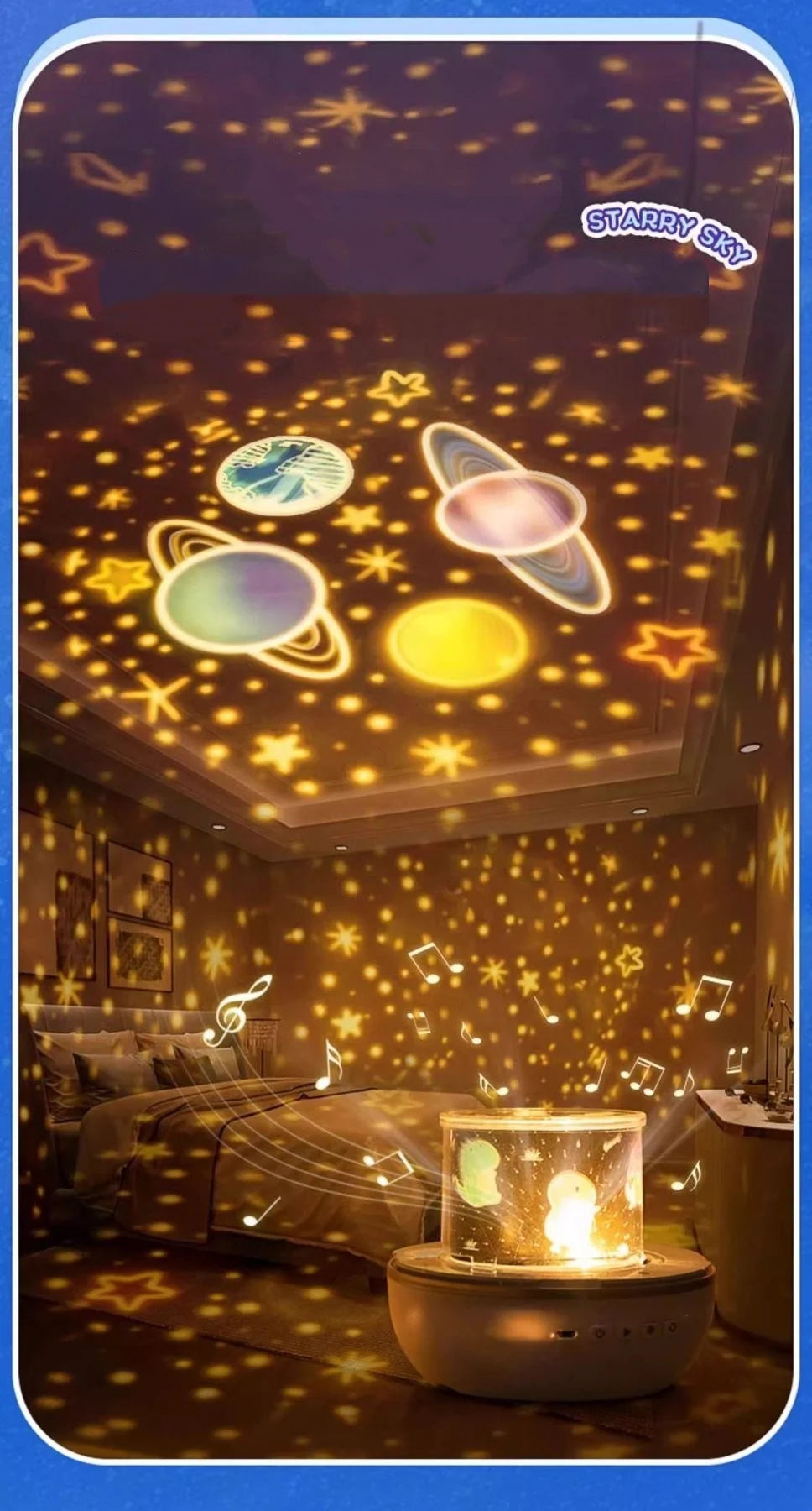 Dinosaur Egg Night Light Projector for Kids Rotating Star Projector with Soothing Music Box & 21 Films, USB Baby Nightlight Gift