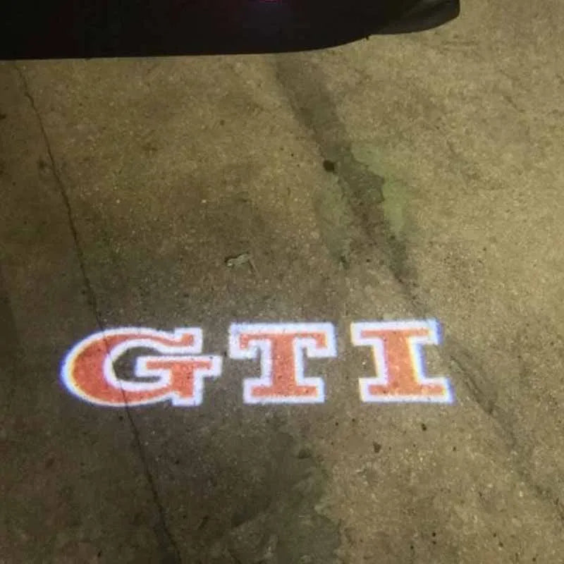 Hot Sale Accessories LED Car Door Logo Projector Lights for VW Golf 5/6/7, R/GTI/GTD/GTE, Touareg, CC, Passat (B6 - B9), C6-C8