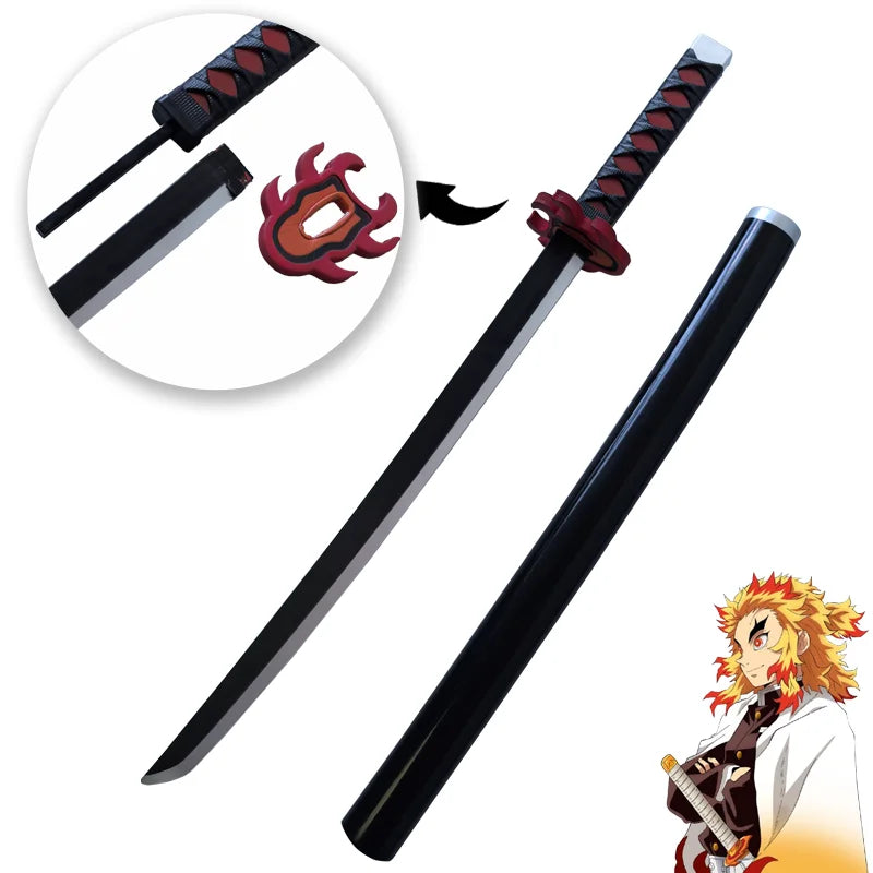 Demon Slayer Katana Original Assembled Anime Sword Cosplay Props Orange  Tomioka Giyuu Kamado Tanjirou  Swords 72cm