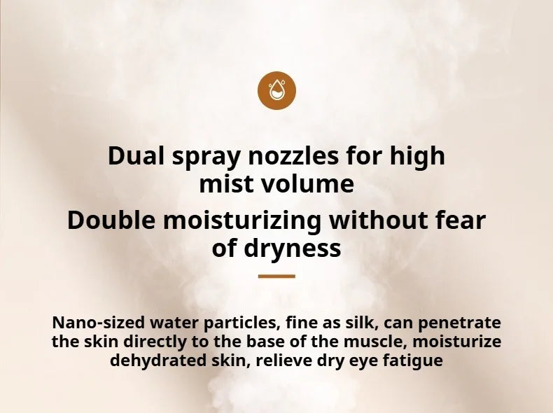 MSS 2-in-1 Air Purifier Cool Mist Humidifier - Double Nozzle & Night Light, Ideal for Bedroom, Living Room & Office Desktop