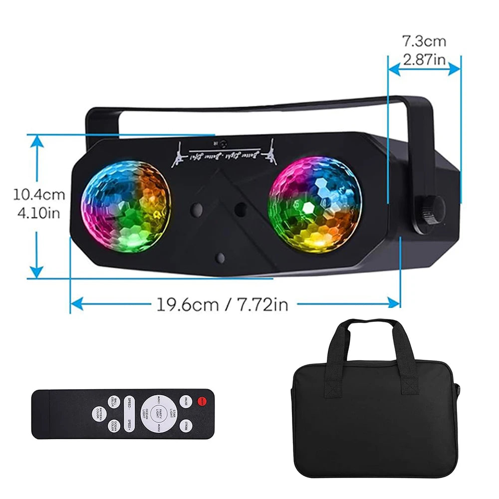 5-in-1 Disco Lights Led DJ Light with Tripod Stand, Kaleidoscope Ball/Red Green Pattern/Sound Activated/Star Light/Strobe Effect