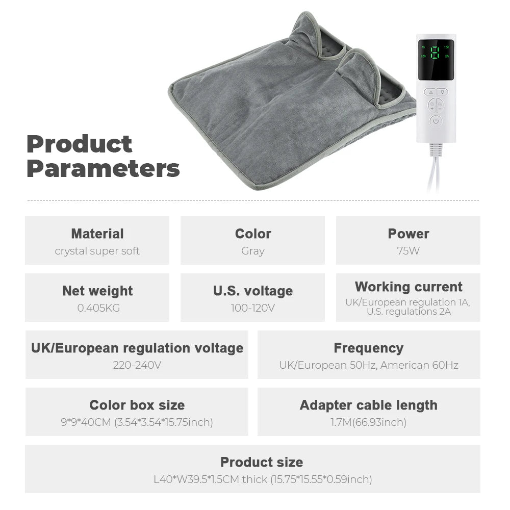 Electric Heating Foot Warmer Winter Foot Warming Device Household Hand Warming Pad for Office Bedroom Study Room Keep Warm