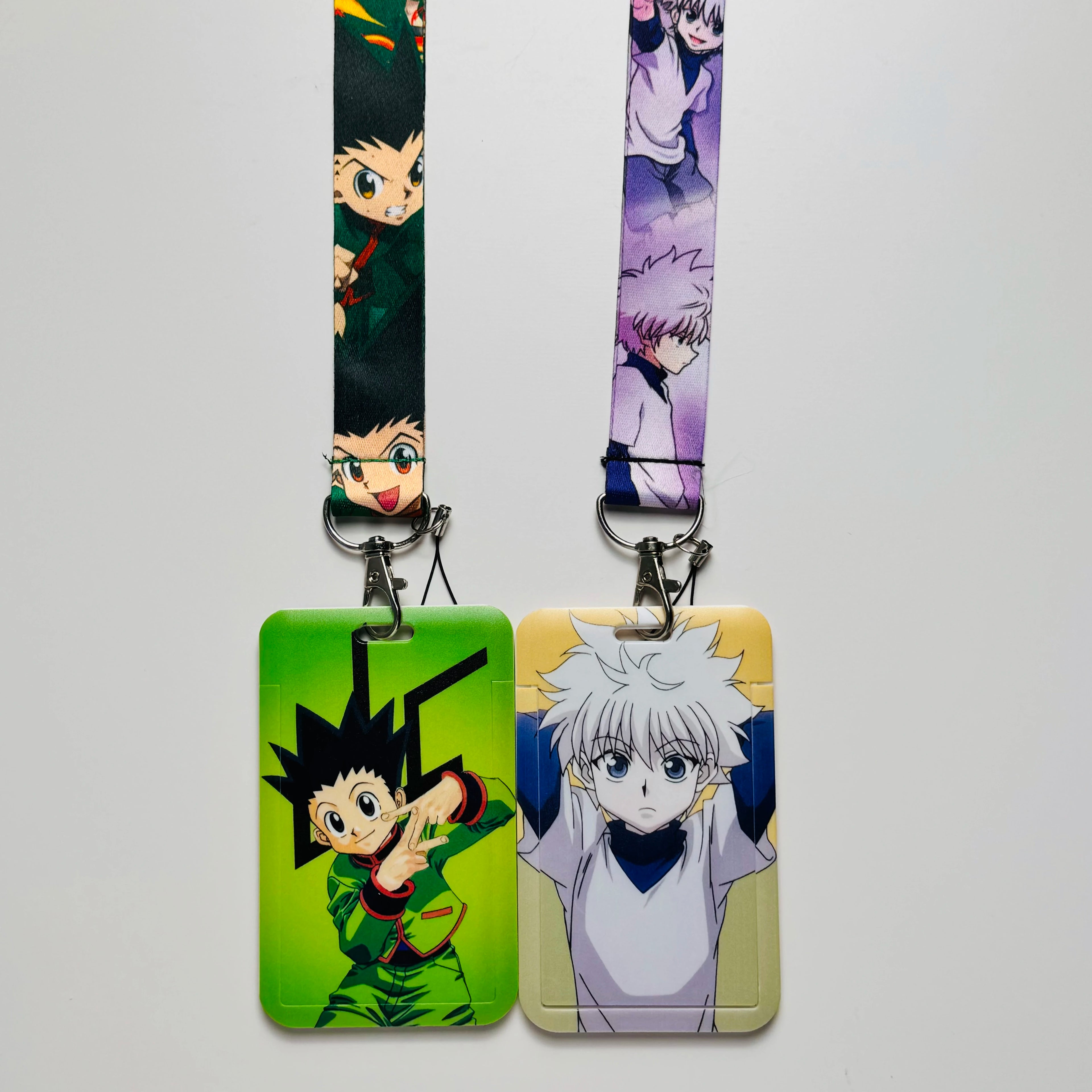 Anime Characters Card Holder Lanyards Keys Neck Strap Card Badge Keychain ID Credit Bus Card Cover Hang Rope Lariat Lanyard