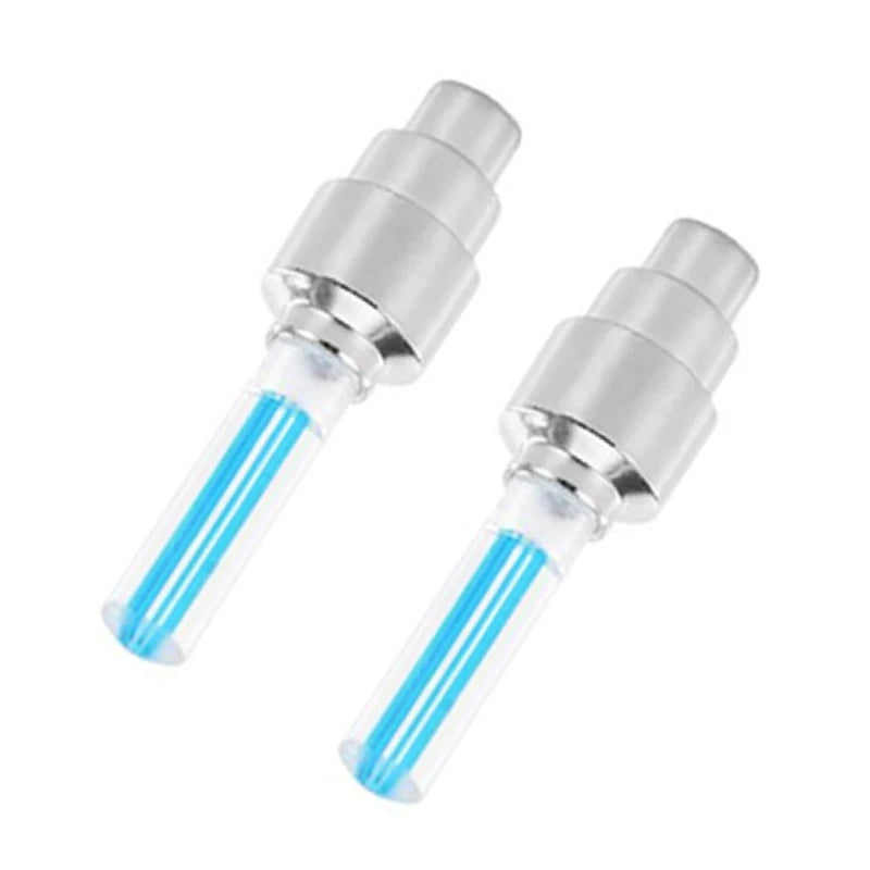 2/4Pcs Car Motorcycle Bicycle Tire Valve Caps Light LED Neon Flash Lamp Waterproof Tyre Universal Wheel Lights Car Accessories