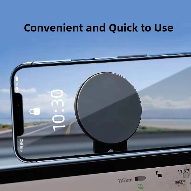 Universal Car Mobile Phone Holder Invisible Foldaway Car Magnetic New Laptop Side Mount Floating Screen Vehicle Hidden Bracket