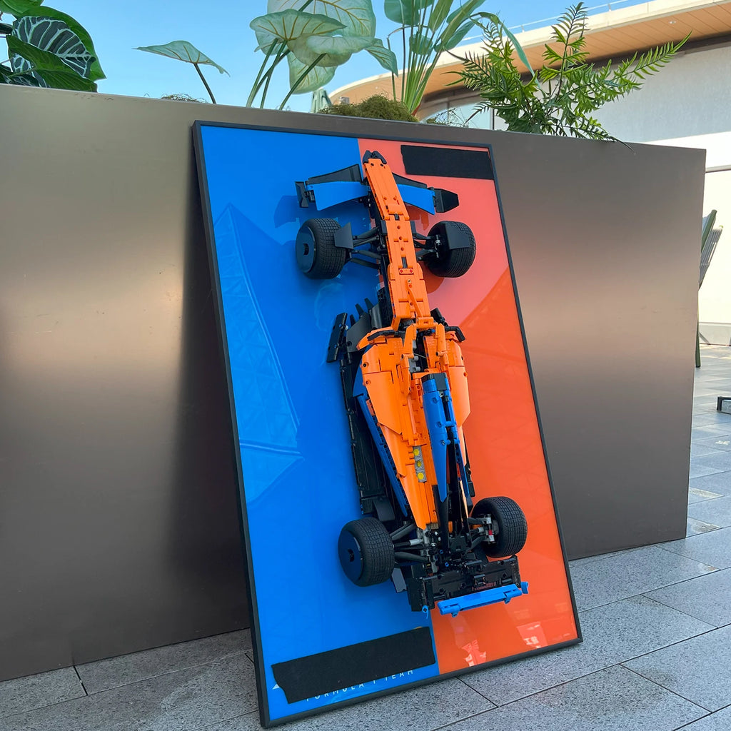 Wall Mount Display for LEGO 42171 Mercedes-AMG F1 W14 E 42207 Ferrari SF-24 F1 42206 Red Bull Racing RB20 F1--Display Wall only