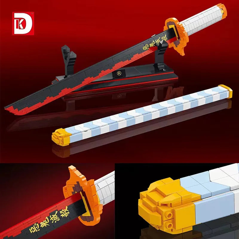 Demon Slayer OneMOC Piece Katana Luminous Sword Building Blocks Diy Model Educational Toy Assembly Weapon Toy Brick for Children