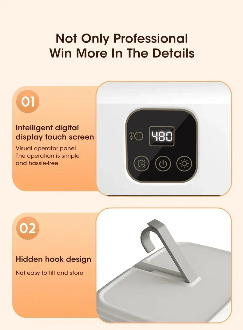 Mini Portable Dryer Foldable Electric Dryer Intelligent Timed Fast Drying Household Cabinet with Drying Bag Compact Travel Style