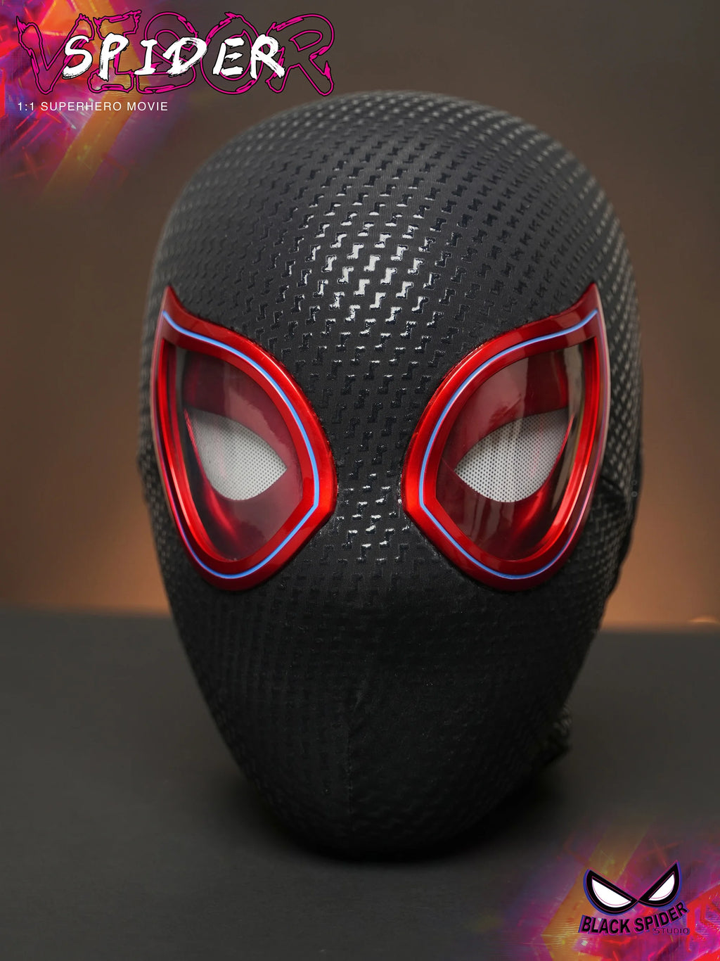 Marvel Mascara Miles Spiderman Headgear Cosplay Moving Eyes Electronic Mask Spider Man 1:1 Remote Control Toys For Adults Gift