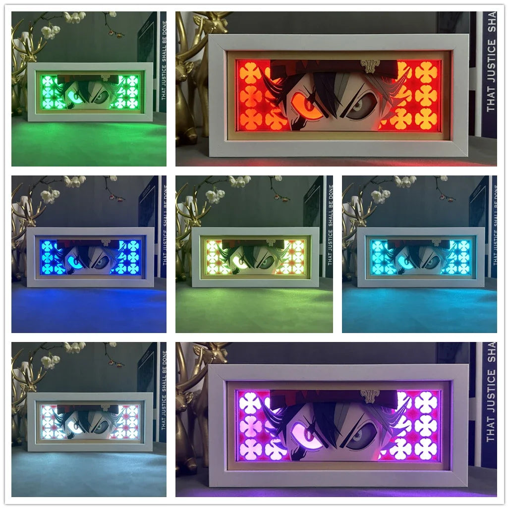 Led Anime Light Box For Bedroom Decoration Paper cut Shadow Box Birthday Gift Bedside Night Lamp