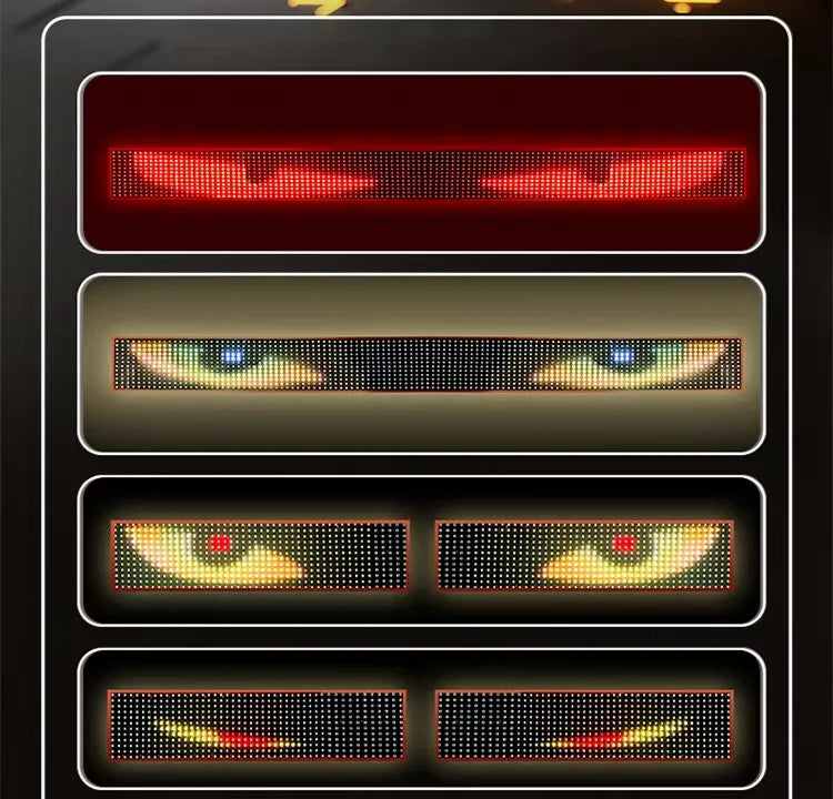 Devil's Eye Truck Windshield Remote Control Flexible Led Eye Animation Display Smart Scrolling Message Eye Soft LED Sign Board