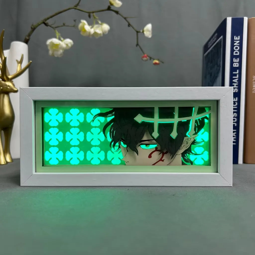 Led Anime Light Box For Bedroom Decoration Paper cut Shadow Box Birthday Gift Bedside Night Lamp